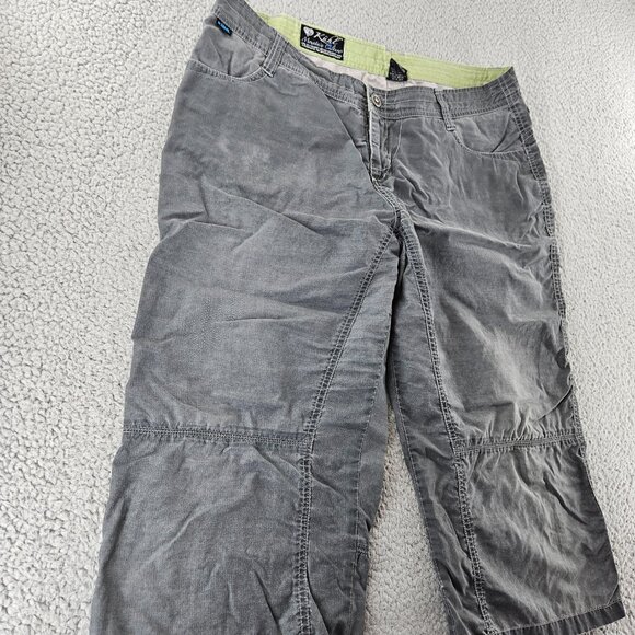 Kuhl‎ Pants Womens 14 Gray Cropped Capri Stretch Outdoor Hiking Nylon Blend - Picture 2 of 16